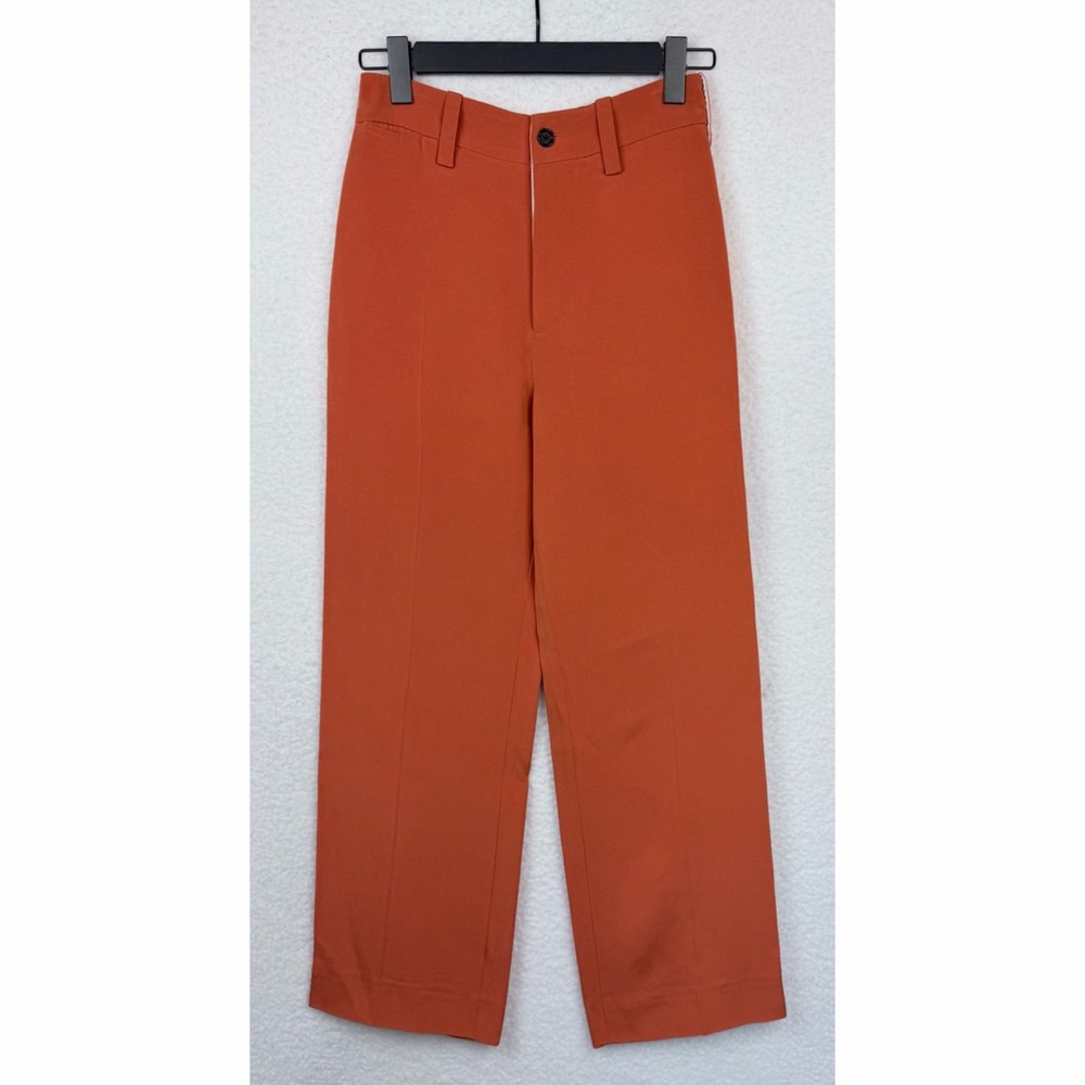 MARNI • Rust/Burnt Orange High-Waisted Wide-Leg Trouser Pants, IT 36 - Picture 2 of 16